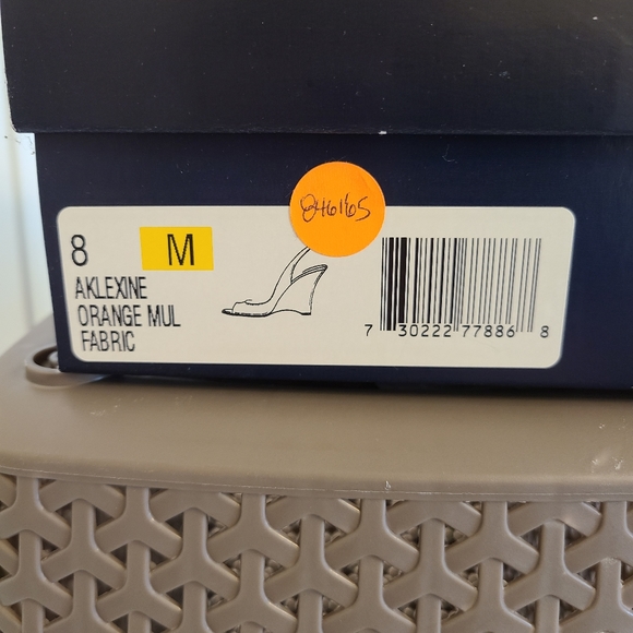Anne Klein Lexine Orange Fabric Mule Size 8 M - Picture 6 of 6